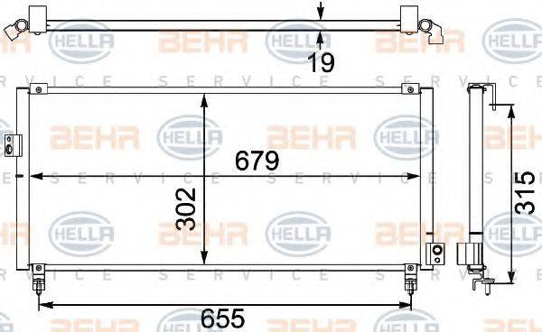 BEHR HELLA SERVICE 8FC351304161 Конденсатор, кондиціонер