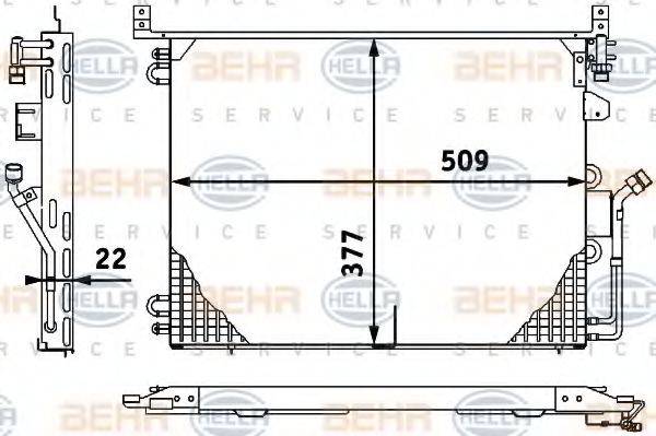 BEHR HELLA SERVICE 8FC351317291 Конденсатор, кондиціонер