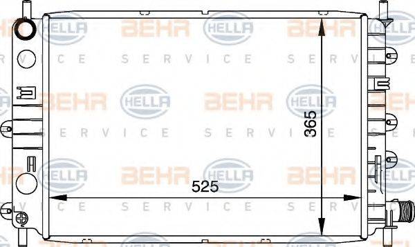 BEHR HELLA SERVICE 8MK376716041 Радіатор, охолодження двигуна