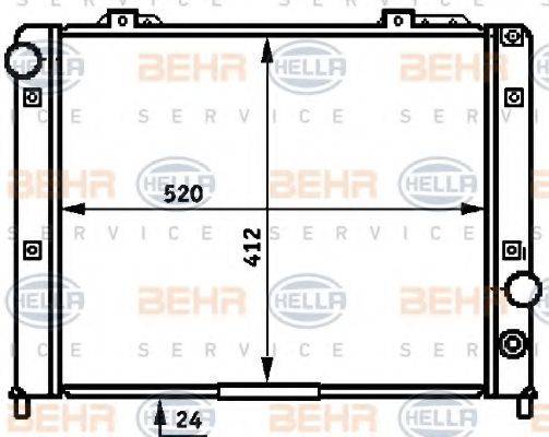 BEHR HELLA SERVICE 8MK376716691 Радіатор, охолодження двигуна