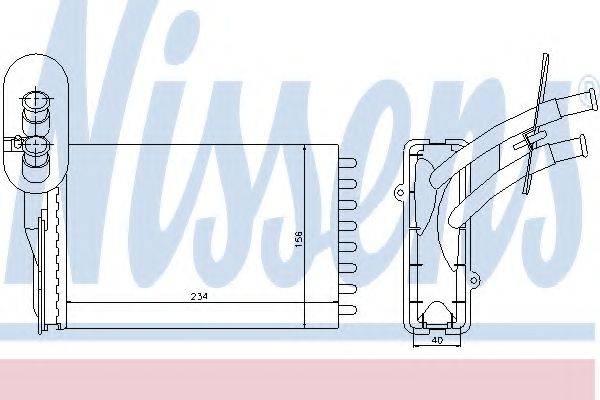 NISSENS 73961 Теплообмінник, опалення салону