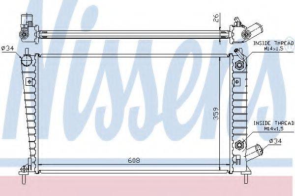 NISSENS 68001A Радіатор, охолодження двигуна