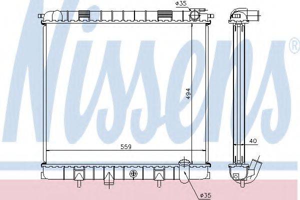 NISSENS 64319A Радіатор, охолодження двигуна