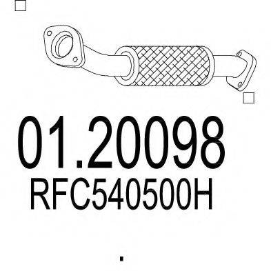 MTS 0120098 Труба вихлопного газу