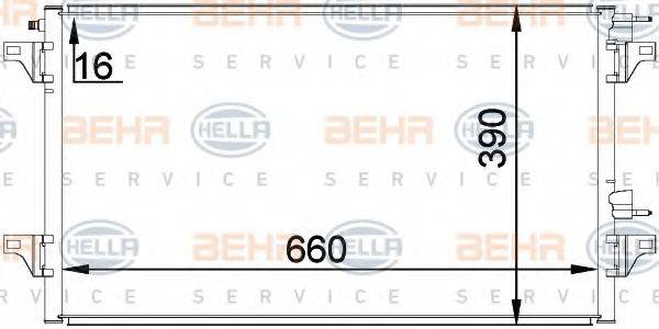 HELLA 8FC351300344 Конденсатор, кондиціонер
