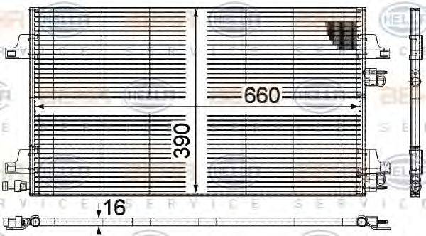 HELLA 8FC351301644 Конденсатор, кондиціонер