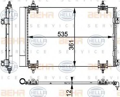 HELLA 8FC351317564 Конденсатор, кондиціонер
