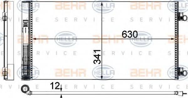 HELLA 8FC351319641 Конденсатор, кондиціонер