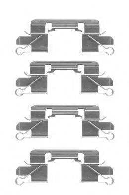 HELLA 8DZ355204941 Комплектуючі, колодки дискового гальма