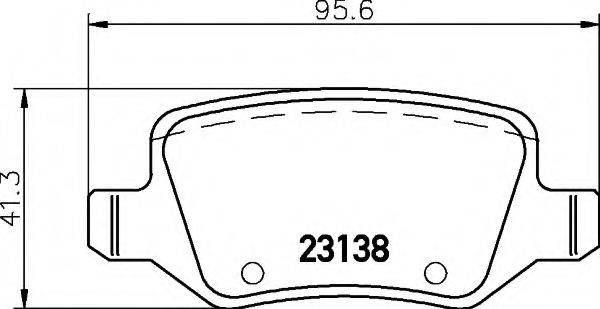 HELLA 8DB355018531 Комплект гальмівних колодок, дискове гальмо