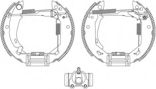 HELLA 8DB355004951 Комплект гальмівних колодок