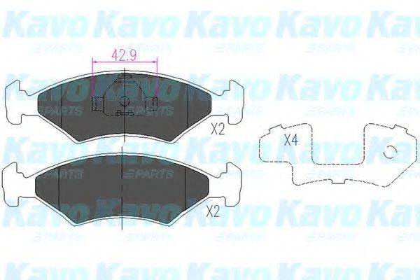KAVO PARTS KBP4532 Комплект гальмівних колодок, дискове гальмо