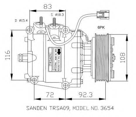 NRF 32072G Компресор, кондиціонер