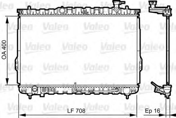 VALEO 734909 Радіатор, охолодження двигуна