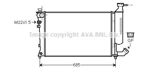 AVA QUALITY COOLING CNA2155 Радіатор, охолодження двигуна