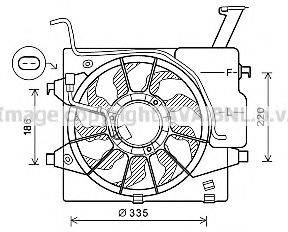 AVA QUALITY COOLING KA7536 Вентилятор, охолодження двигуна