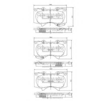 NIPPARTS J3602109 Комплект гальмівних колодок, дискове гальмо