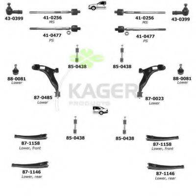KAGER 800555 Підвіска колеса