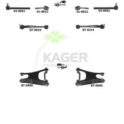 KAGER 801377 Підвіска колеса