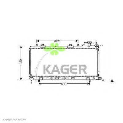 KAGER 311031 Радіатор, охолодження двигуна