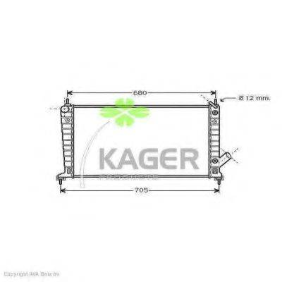 KAGER 313109 Радіатор, охолодження двигуна