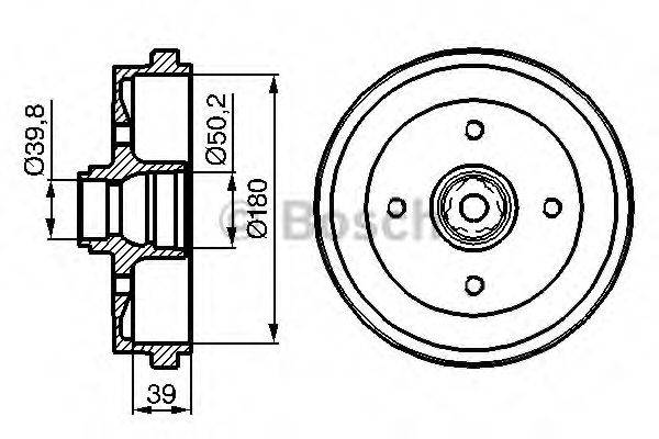 BOSCH 0986477111 Гальмівний барабан