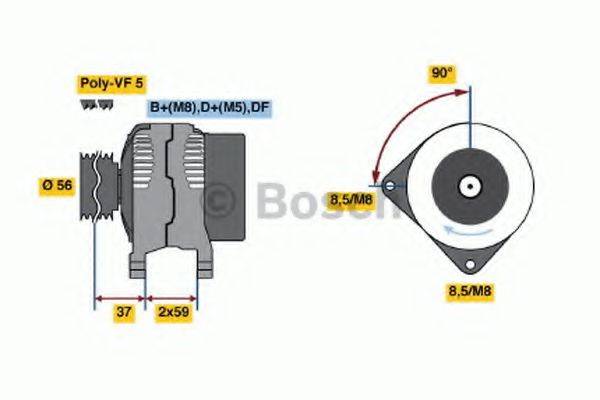 BOSCH 0986040350 Генератор