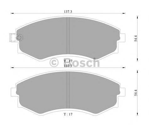 BOSCH 0986AB3027 Комплект гальмівних колодок, дискове гальмо