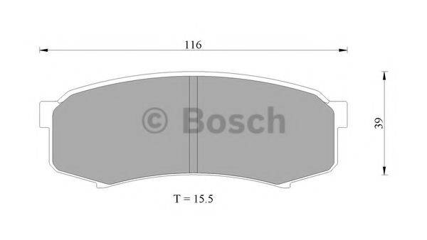 BOSCH 0986AB9172 Комплект гальмівних колодок, дискове гальмо