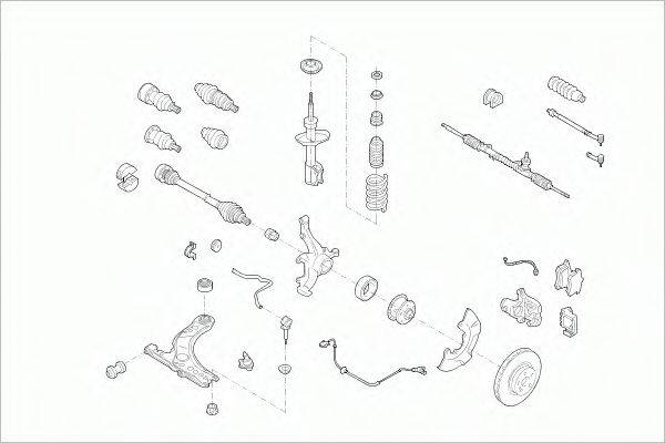 SACHS VWPASSAFS015 Рульове управління; Підвіска колеса