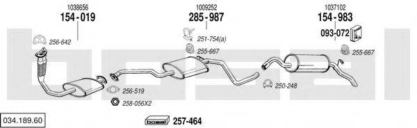 BOSAL 03418960 Система випуску ОГ