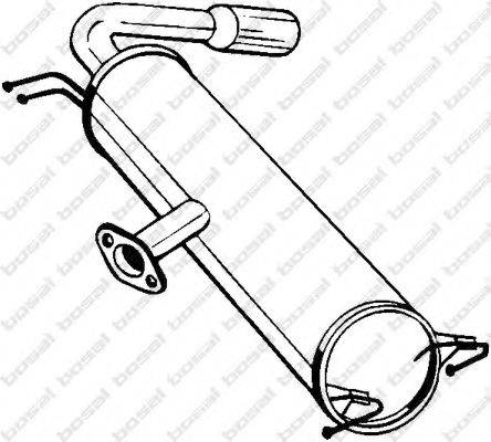 BOSAL 228487 Глушник вихлопних газів кінцевий