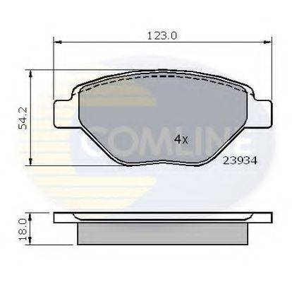 COMLINE CBP01159 Комплект гальмівних колодок, дискове гальмо