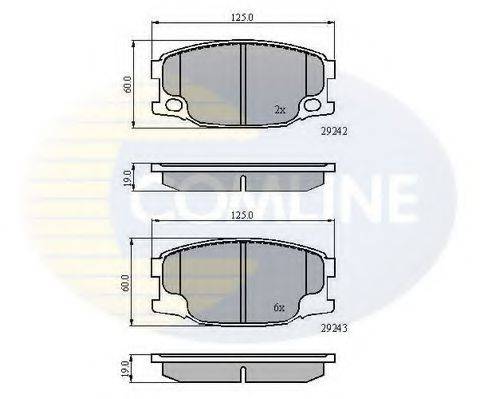 COMLINE CBP01088 Комплект гальмівних колодок, дискове гальмо