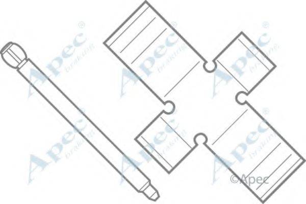 APEC BRAKING KIT424 Комплектуючі, гальмівні колодки