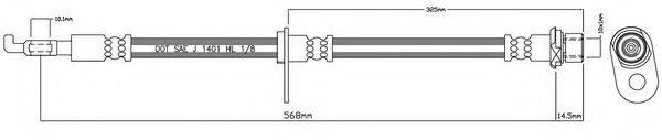 MOTAQUIP VBH1086 Гальмівний шланг