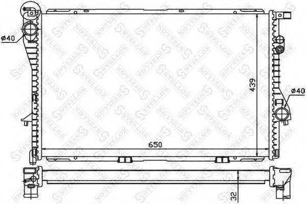 STELLOX 1025289SX Радіатор, охолодження двигуна