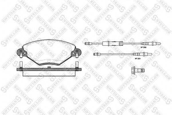 STELLOX 839004BSX Комплект гальмівних колодок, дискове гальмо