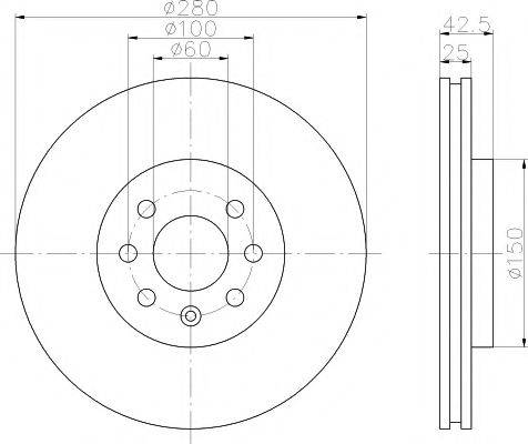 HELLA PAGID 8DD355110251 гальмівний диск
