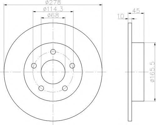 HELLA PAGID 8DD355110401 гальмівний диск
