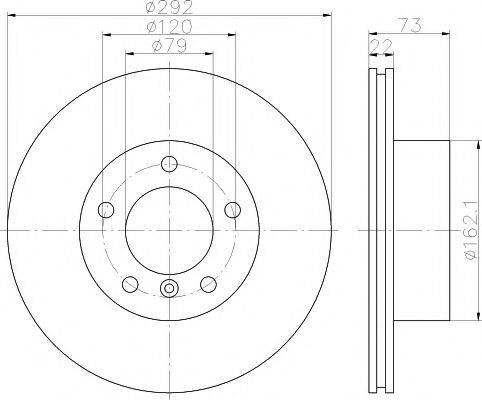 HELLA PAGID 8DD355111241 гальмівний диск