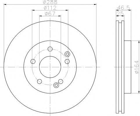 HELLA PAGID 8DD355107481 гальмівний диск