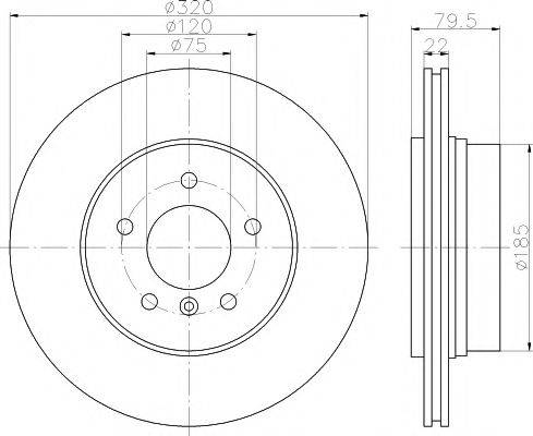 HELLA PAGID 8DD355112251 гальмівний диск