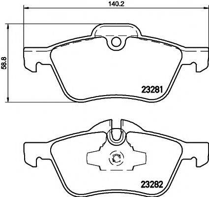 HELLA PAGID 8DB355009171 Комплект гальмівних колодок, дискове гальмо