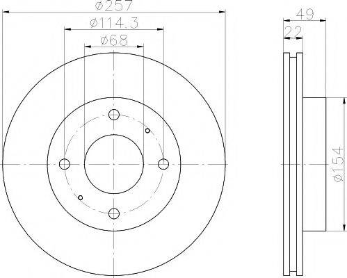 HELLA PAGID 8DD355102651 гальмівний диск
