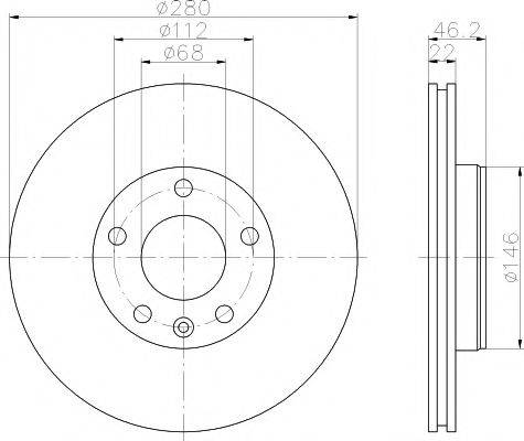 HELLA PAGID 8DD355105531 гальмівний диск