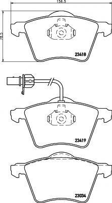 HELLA PAGID 8DB355010631 Комплект гальмівних колодок, дискове гальмо