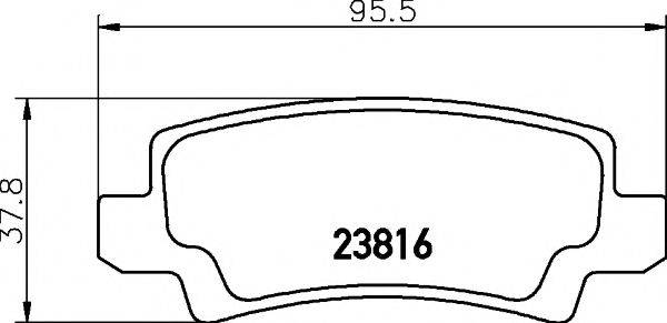 HELLA PAGID 8DB355010841 Комплект гальмівних колодок, дискове гальмо