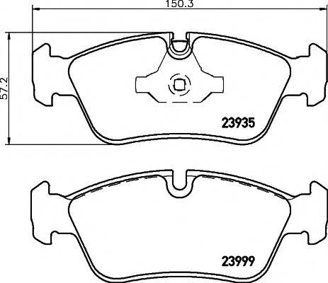 HELLA PAGID 8DB355011281 Комплект гальмівних колодок, дискове гальмо