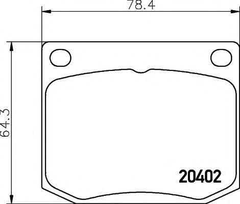 HELLA PAGID 8DB355017381 Комплект гальмівних колодок, дискове гальмо